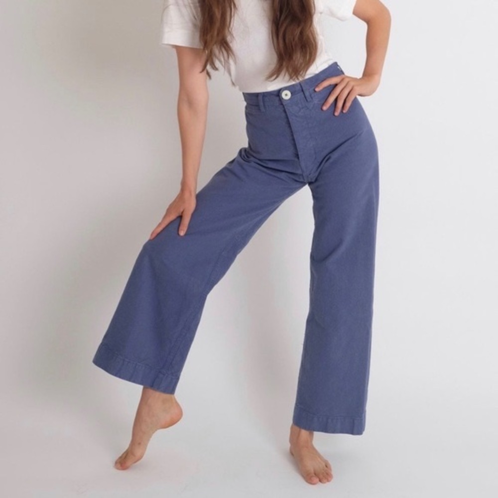 Jesse Kamm sailor pant in coastal blue brand new with tags
